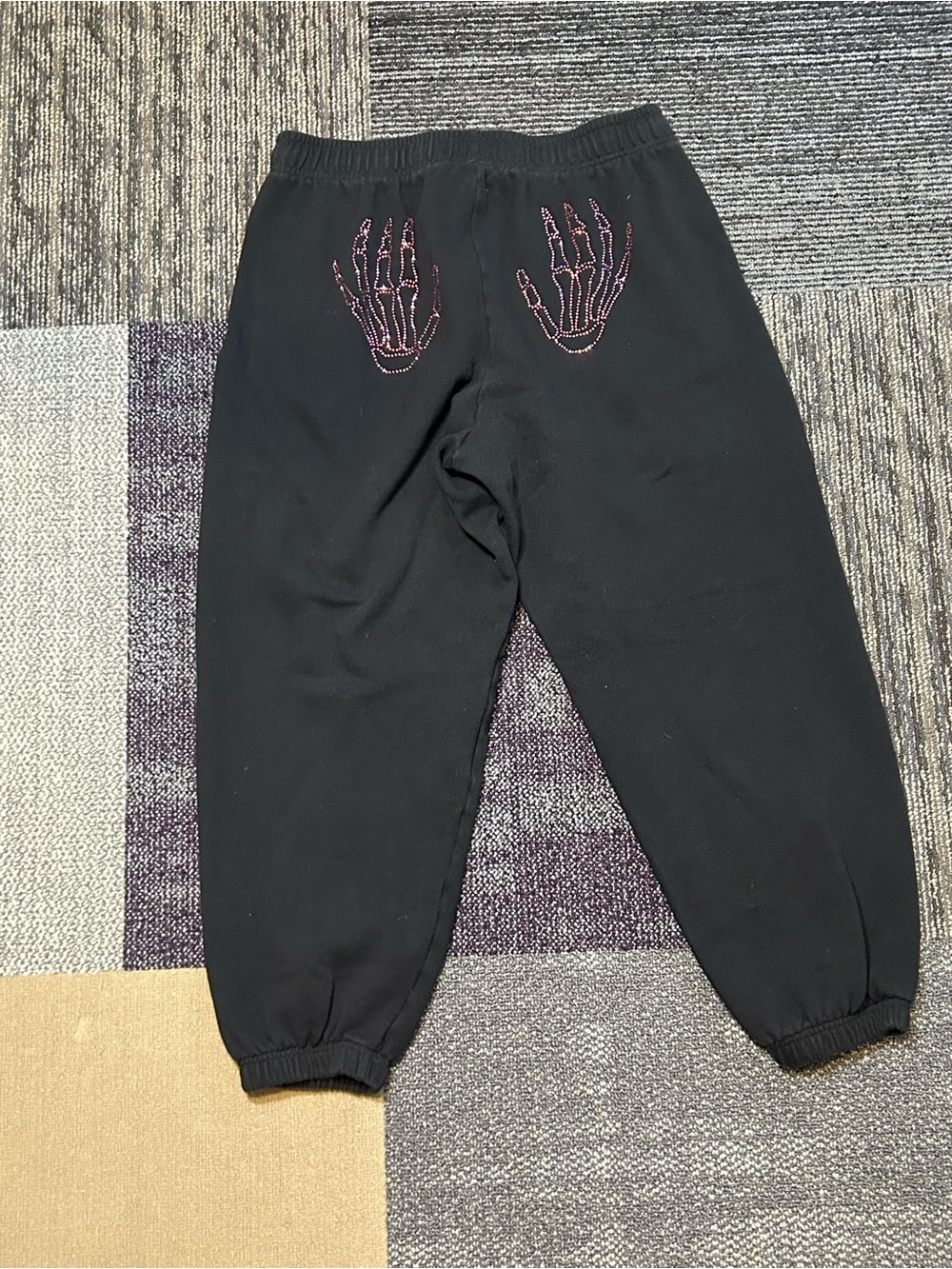 PINK Victoria's Secret Black Elastic Cuffed Jogger Pants